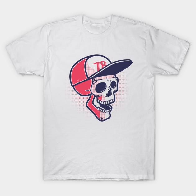 Skull in a baseball cap T-Shirt by Agor2012